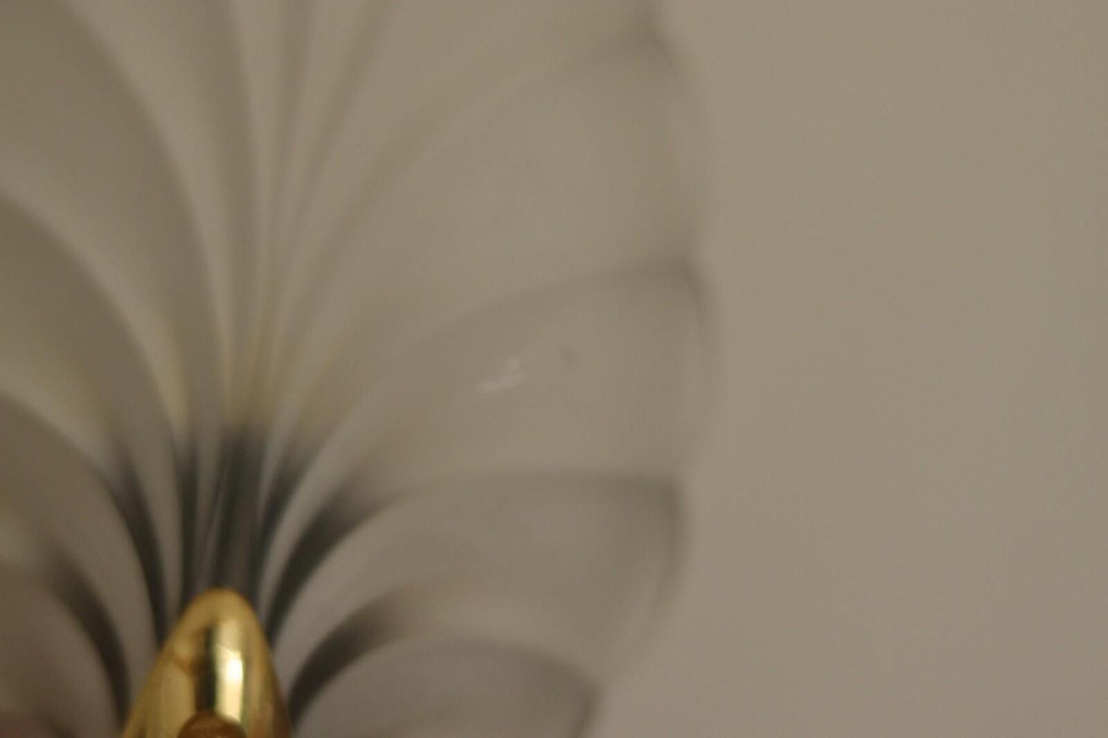 photo furniture Pair Of Art Deco Brass & Glass Shell Wall Lamps – Denmark, 1930s – Rewired, Working, E14