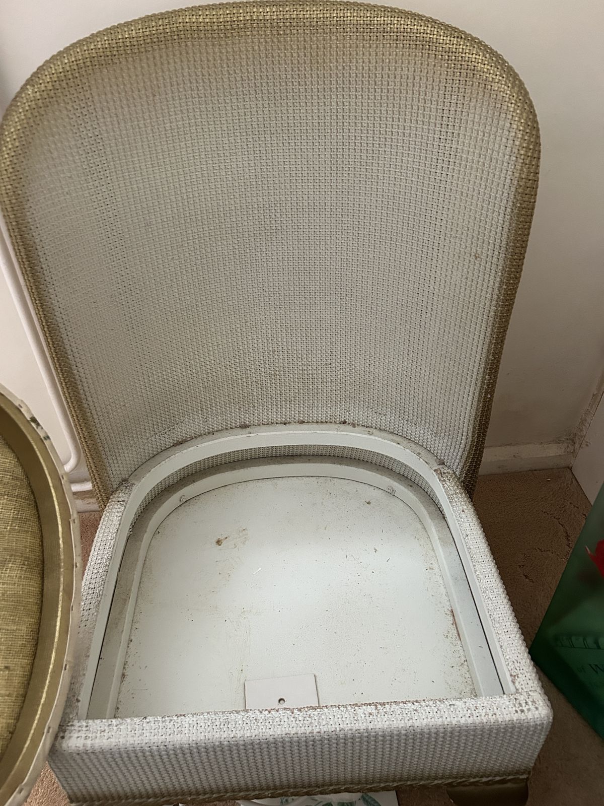 1960’s Lloyd Loom Ottoman And Matching Chair photo for sale