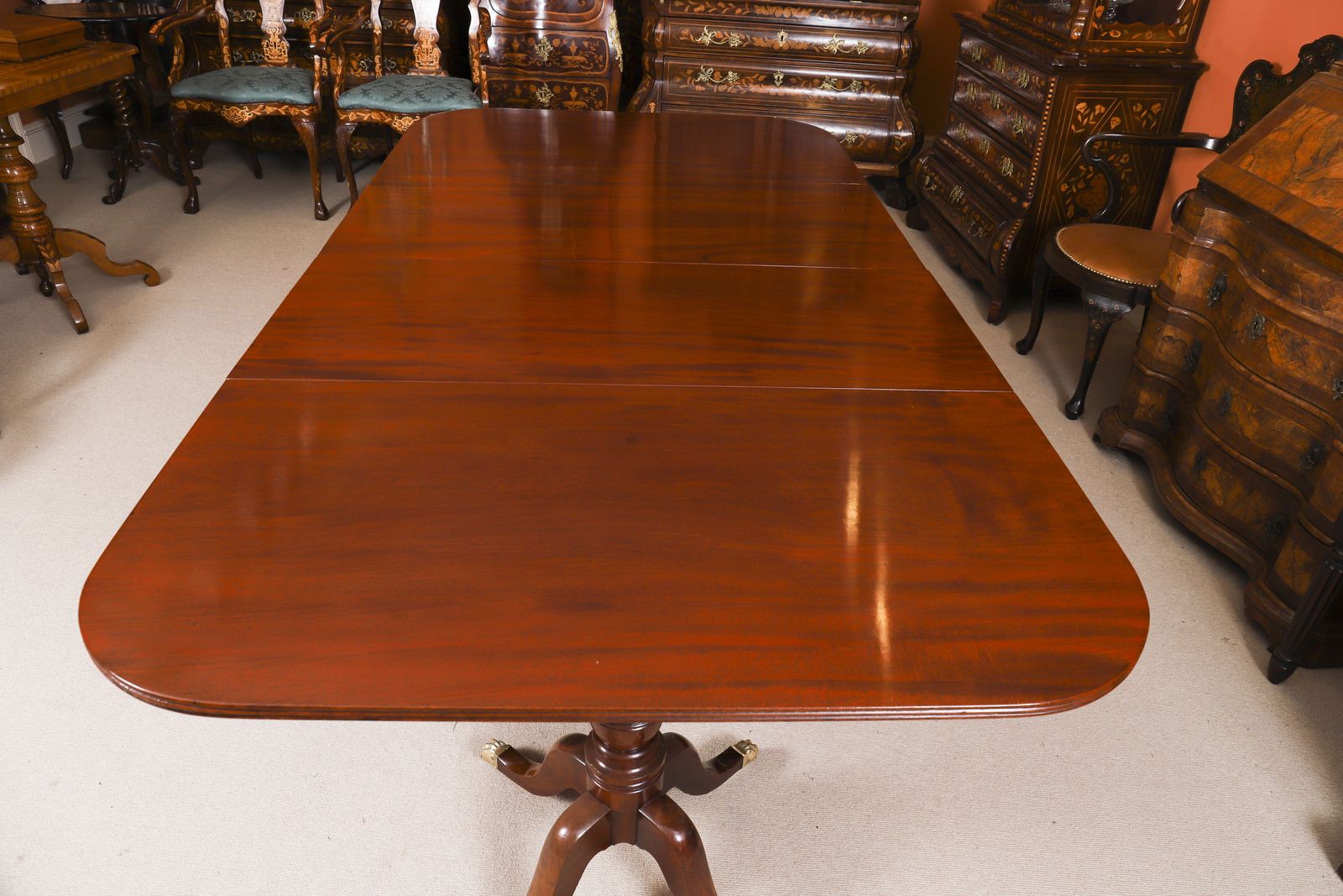 7ft George III Regency Period  Twin Pillar Dining Table  C1820 19th C photo buy