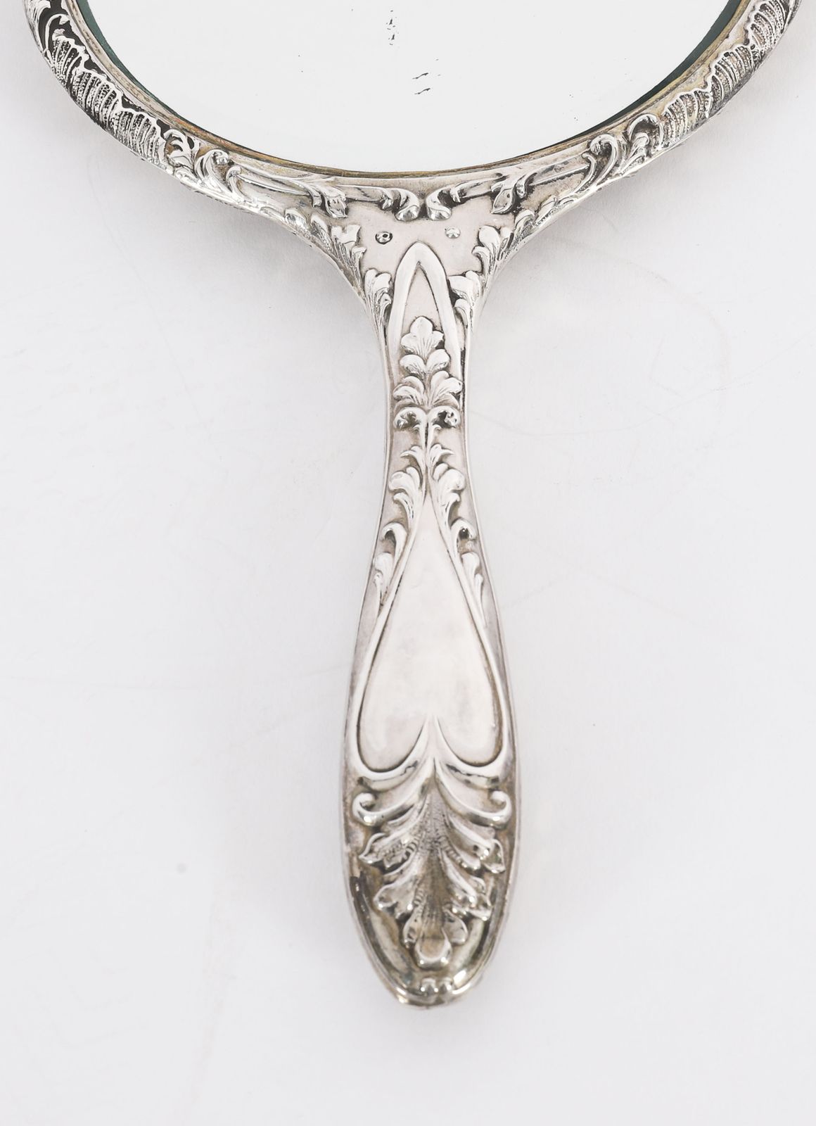photo for sale Antique Sterling Silver Cherubs Hand Mirror S Blanckensee & Son Birmingham 1912