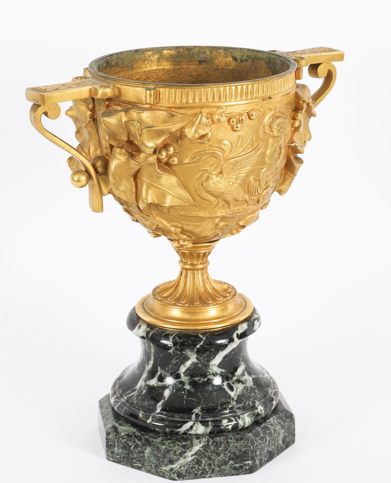 Antique Pair French Grand Tour Gilt Bronze Classical Urns 19th C photo 1275.0
