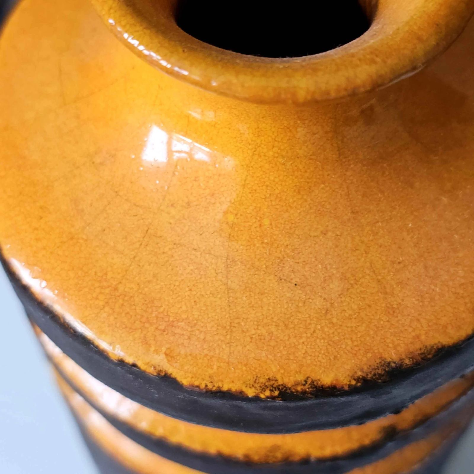 Haldensleben Keramik Vase 60s   East German Pottery   Orange Fat Lava   Mcm photo Home Decor