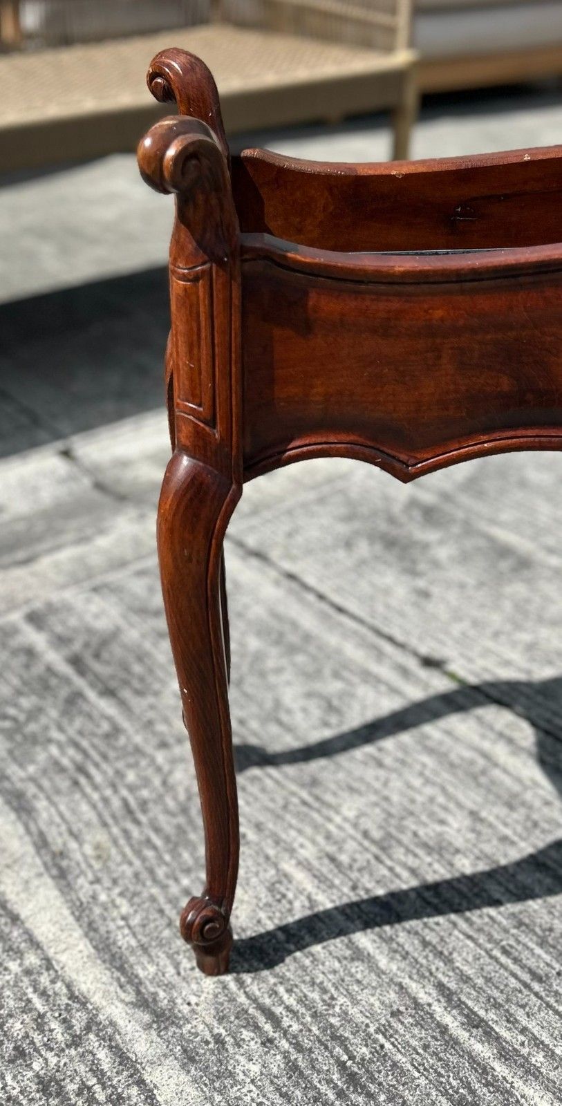 photo furniture Quality Reproduction French Louis Style Mahogany Tall Planter Wine Cooler Stand