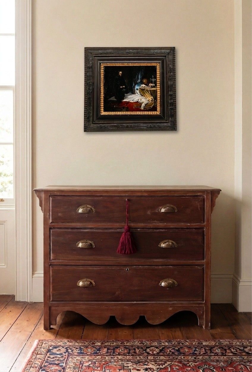 After Carl Theodor Von Piloty Oil, Seni Before The Corpse Of Wallenstein photo for sale