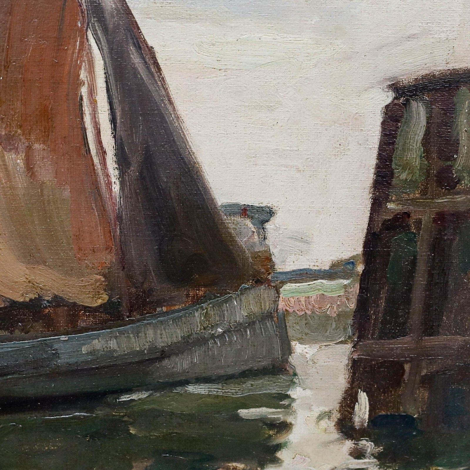 Charles Napier Hemy (1841 1917) Early 20th Century Oil, Mousehole Harbour photo vinterior
