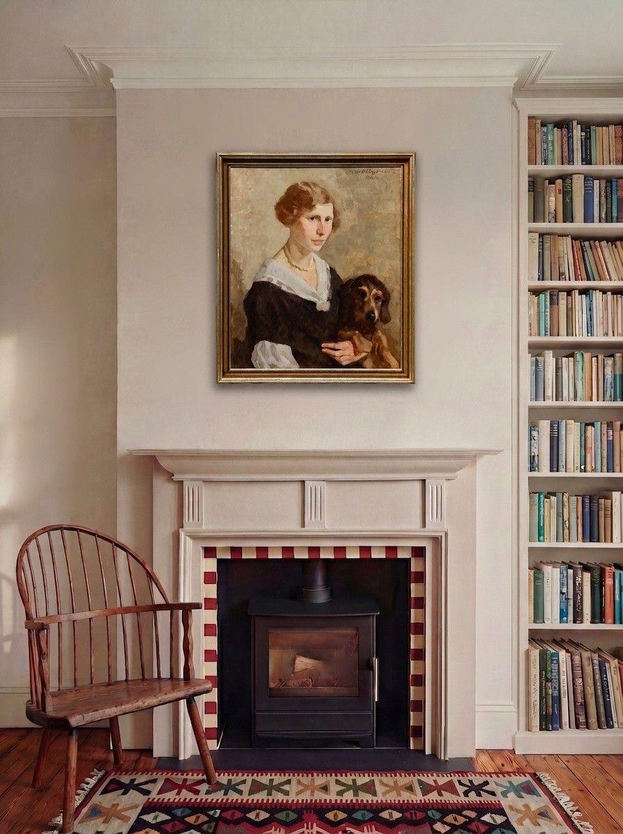 Oskar Hagemann (1888 1985) 1925 Oil, Faithful Companion photo for sale