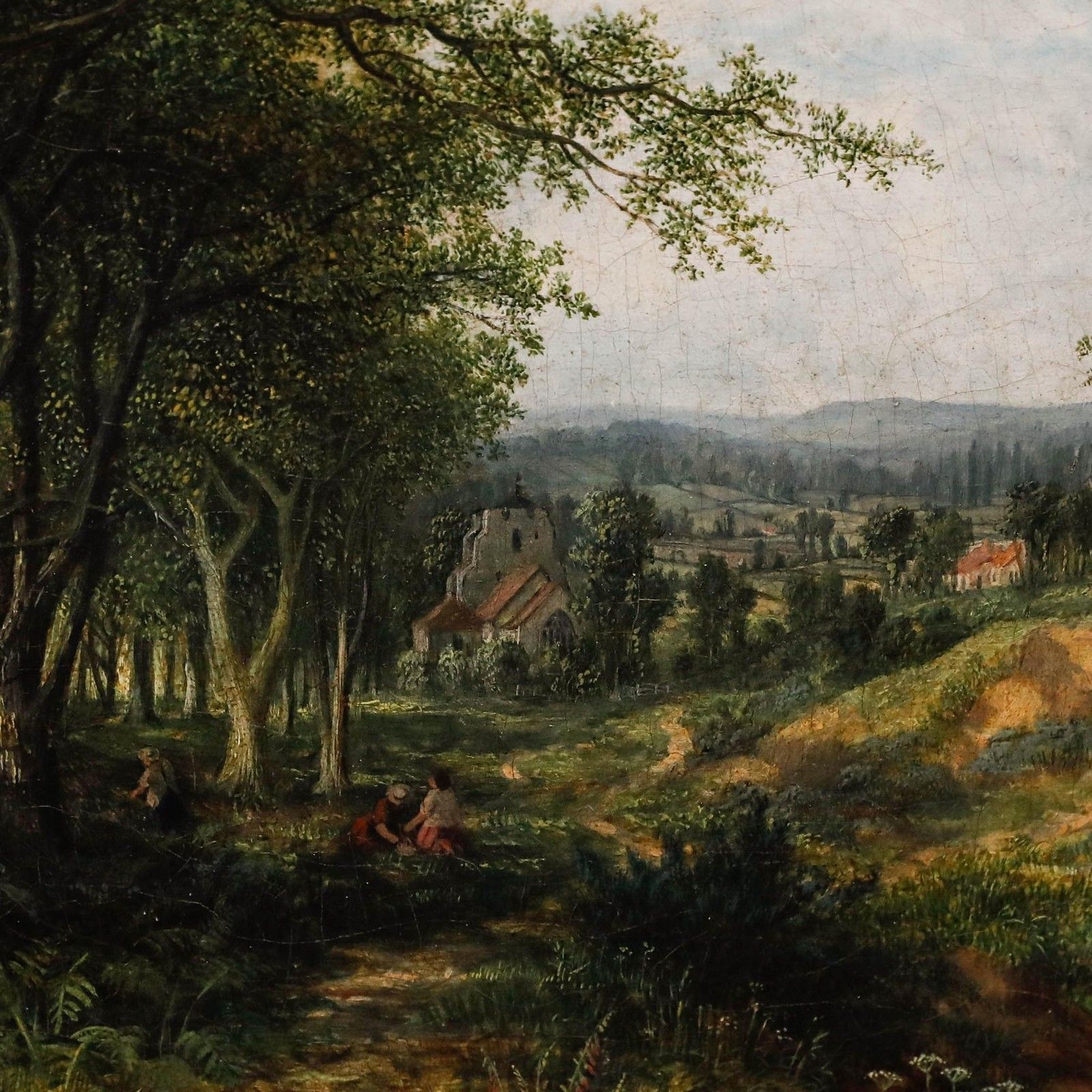 Frederick John Railton (Fl.1846 1866) Framed Oil, Foraging Amongst Ferns photo vinterior