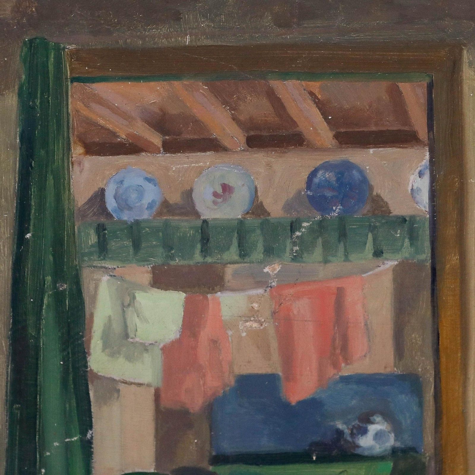 Pasowe Framed Mid 20th Century Oil, Interior From The Campine photo 275.0