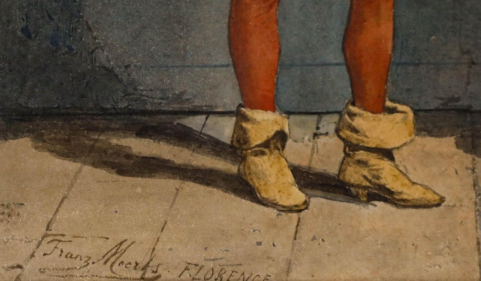 Franz Meerts (1836 1896) 19th Century Watercolour, Florentine Boy photo buy