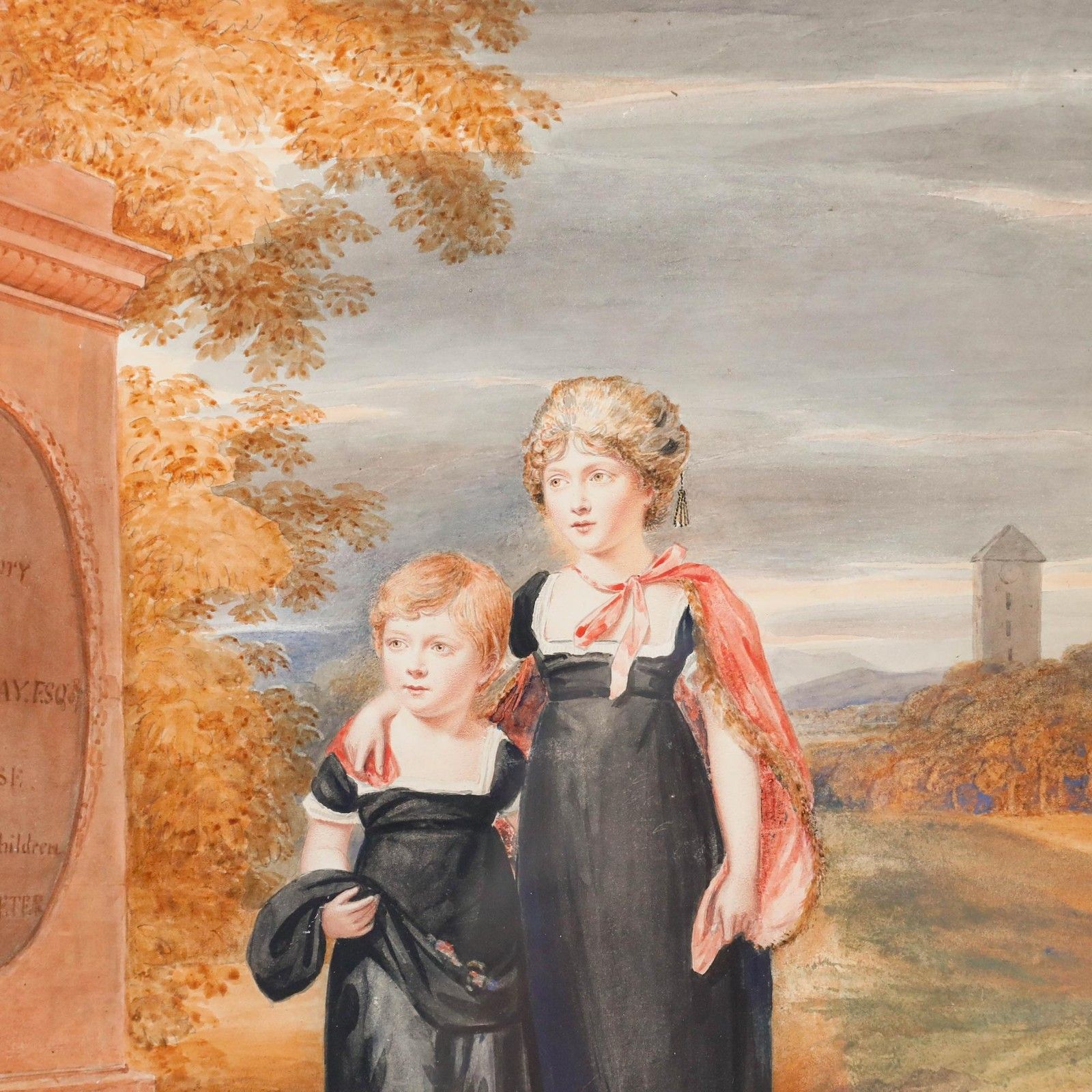 Early 19th Century Watercolour The Grave Of William Murray Of Polmaise photo Art