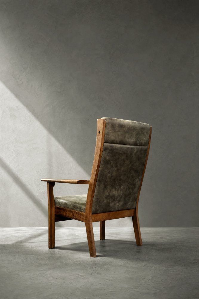 Mid-Century Modern Deens model GE 181 A fauteuil van Hans J. Wegner voor Getama, ca. jaren 1950 photo vinterior