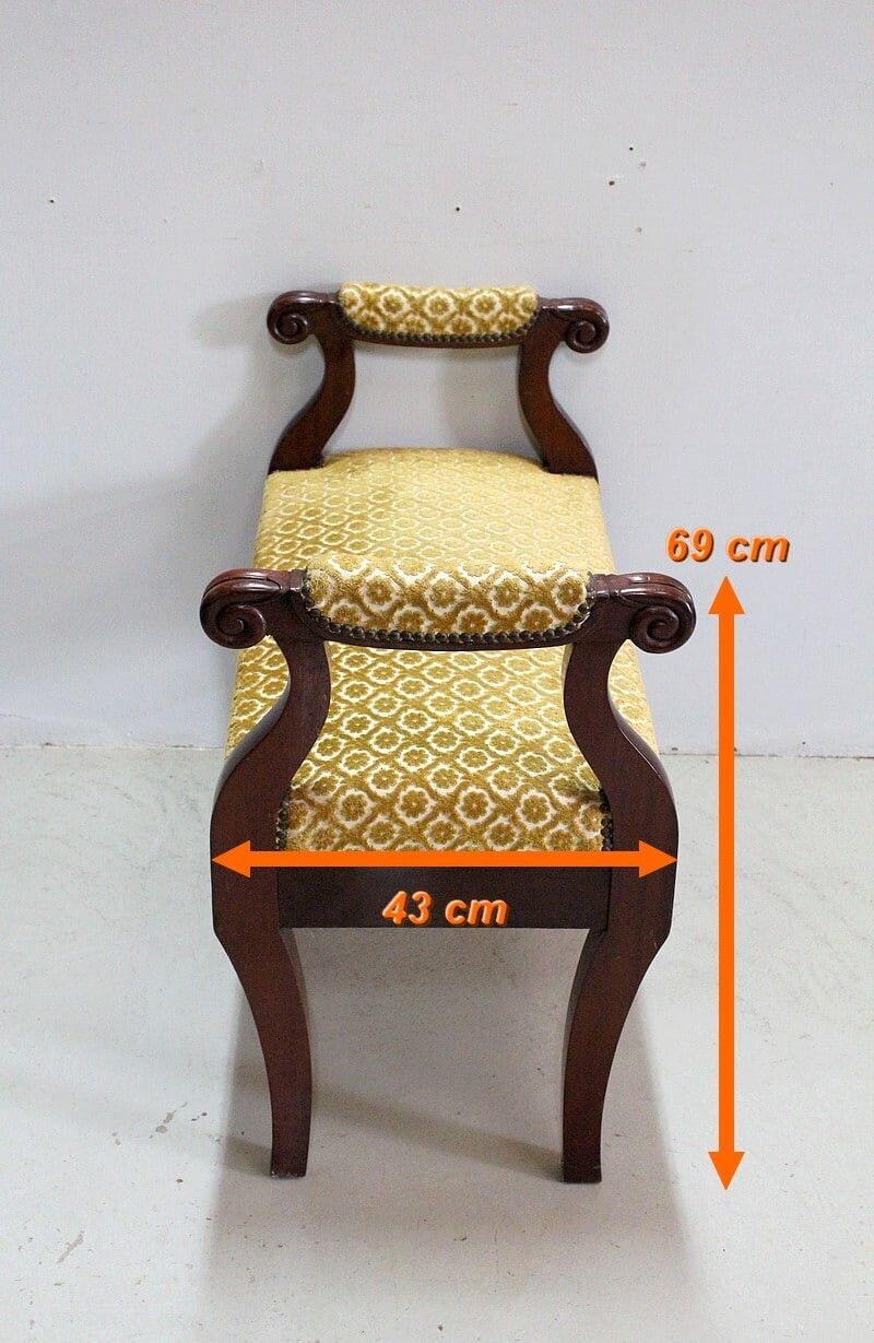 Furniture Small Banquette Middle Restoration   19th Century photo
