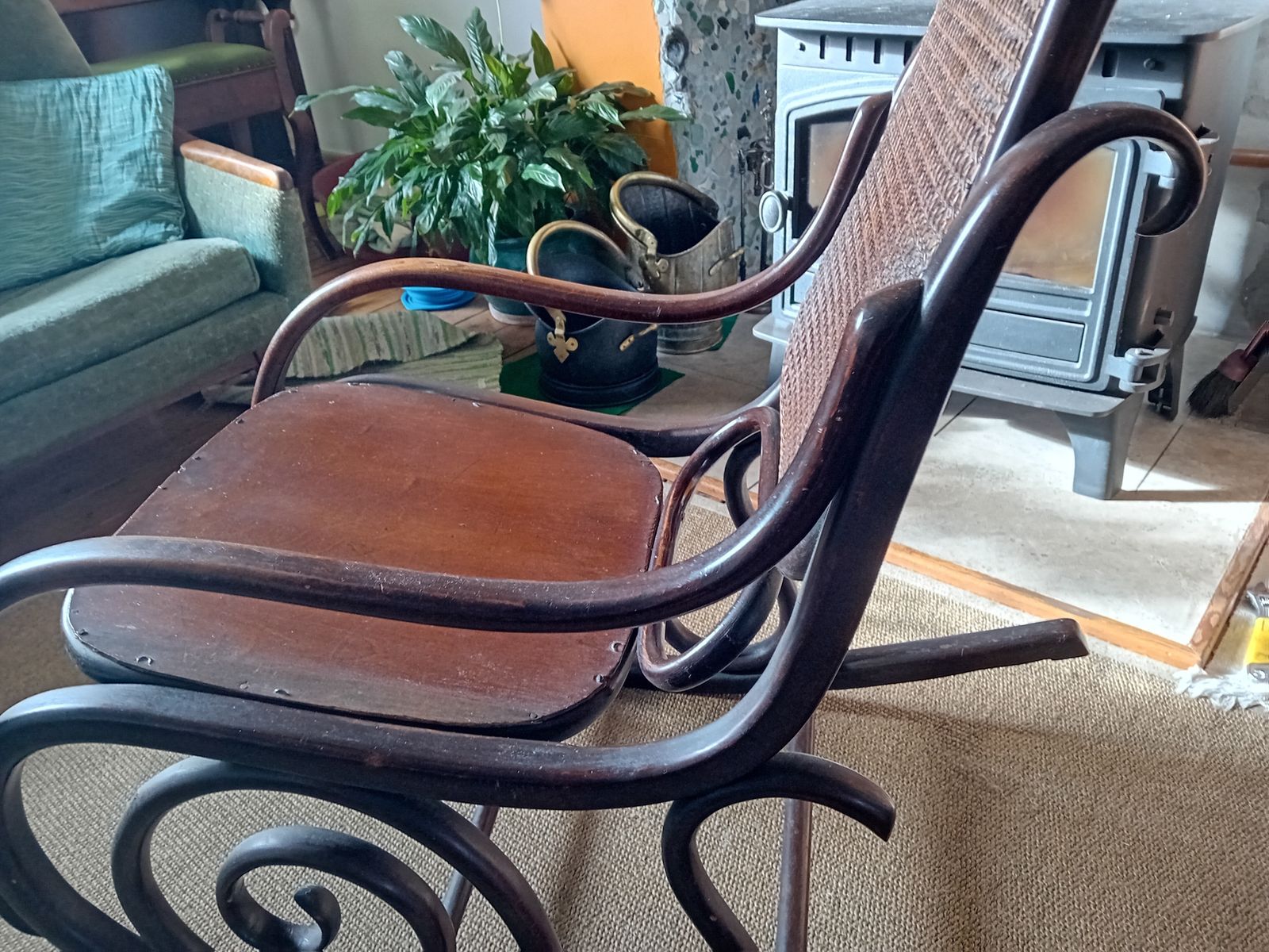 Furniture Antique Mundus   J & J Kohn Bentwood Rocking Chair Secessionist Thonet Style Restoration Project Investment Piece photo