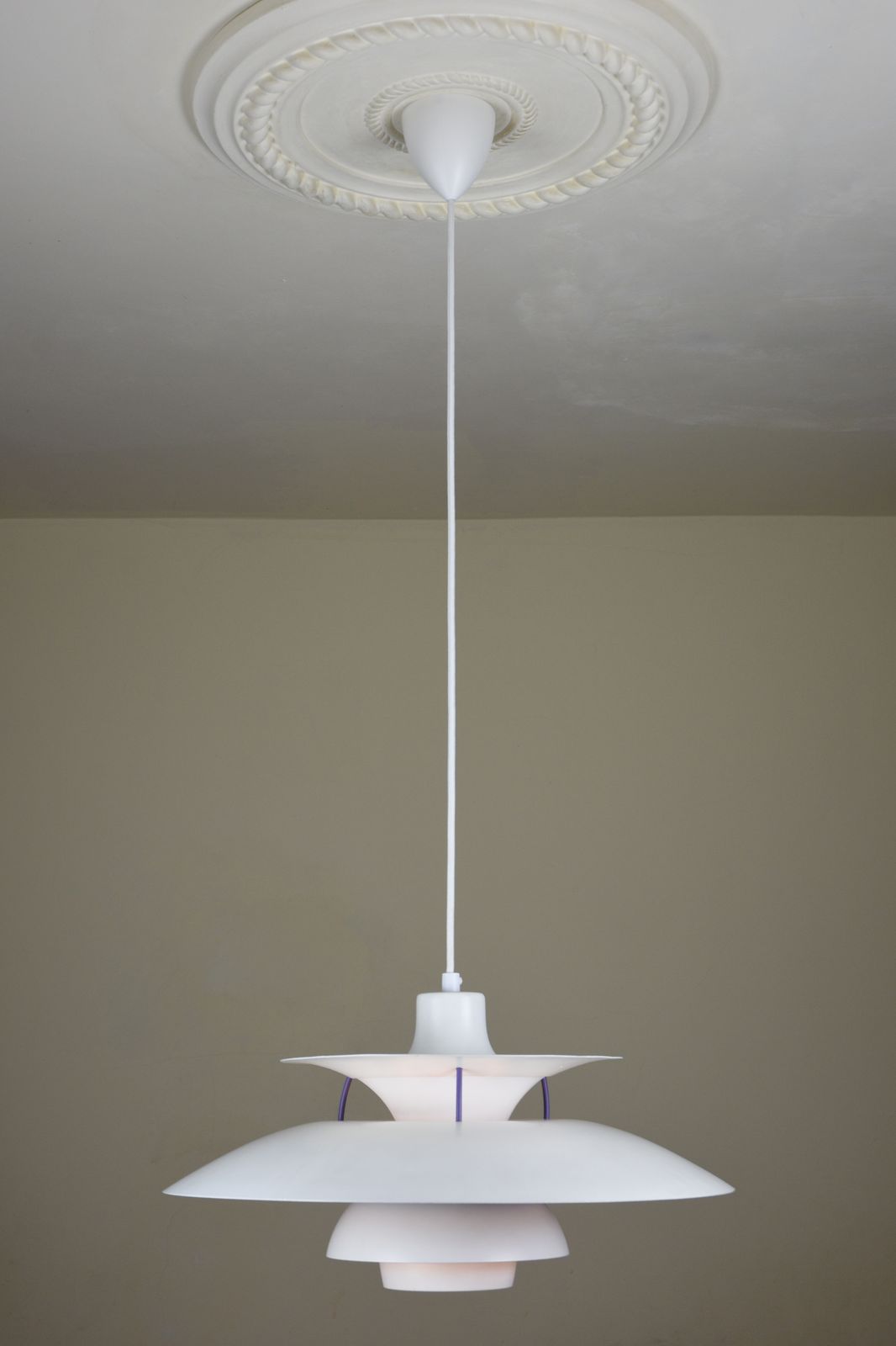 Early Ph 5 Pendant Lamp With Spring Frame By Poul Henningsen For Louis Poulsen, Denmark, 1960s photo for sale