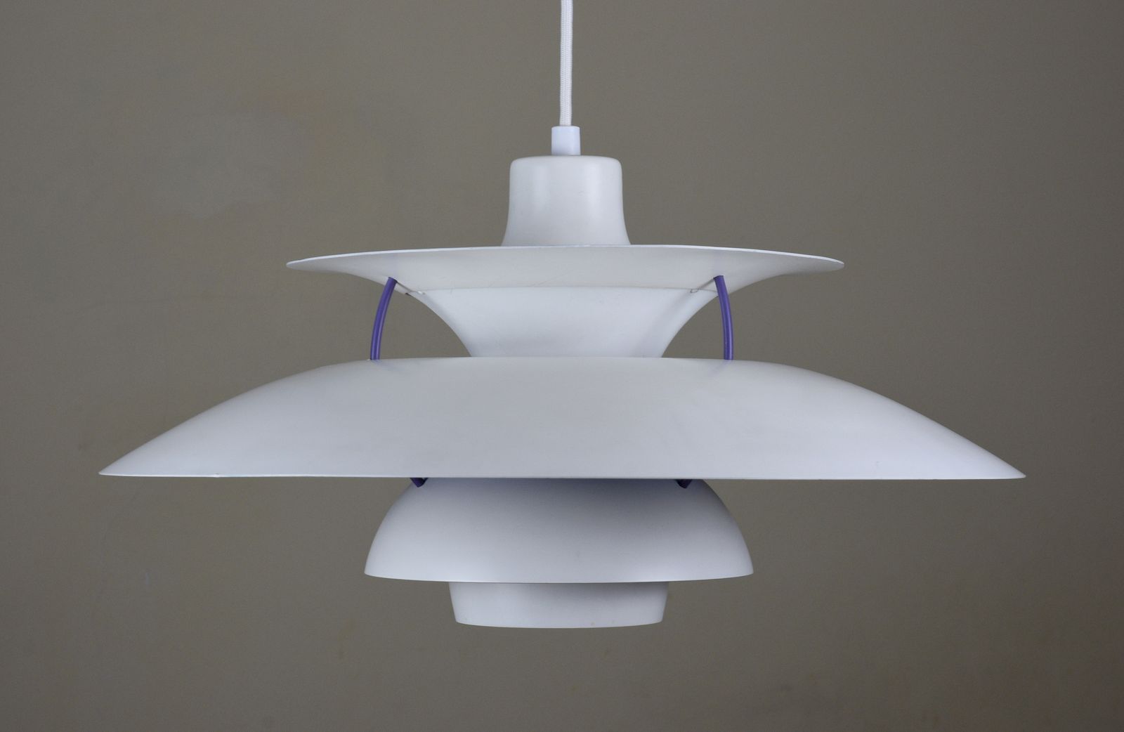 Early Ph 5 Pendant Lamp With Spring Frame By Poul Henningsen For Louis Poulsen, Denmark, 1960s photo Lighting