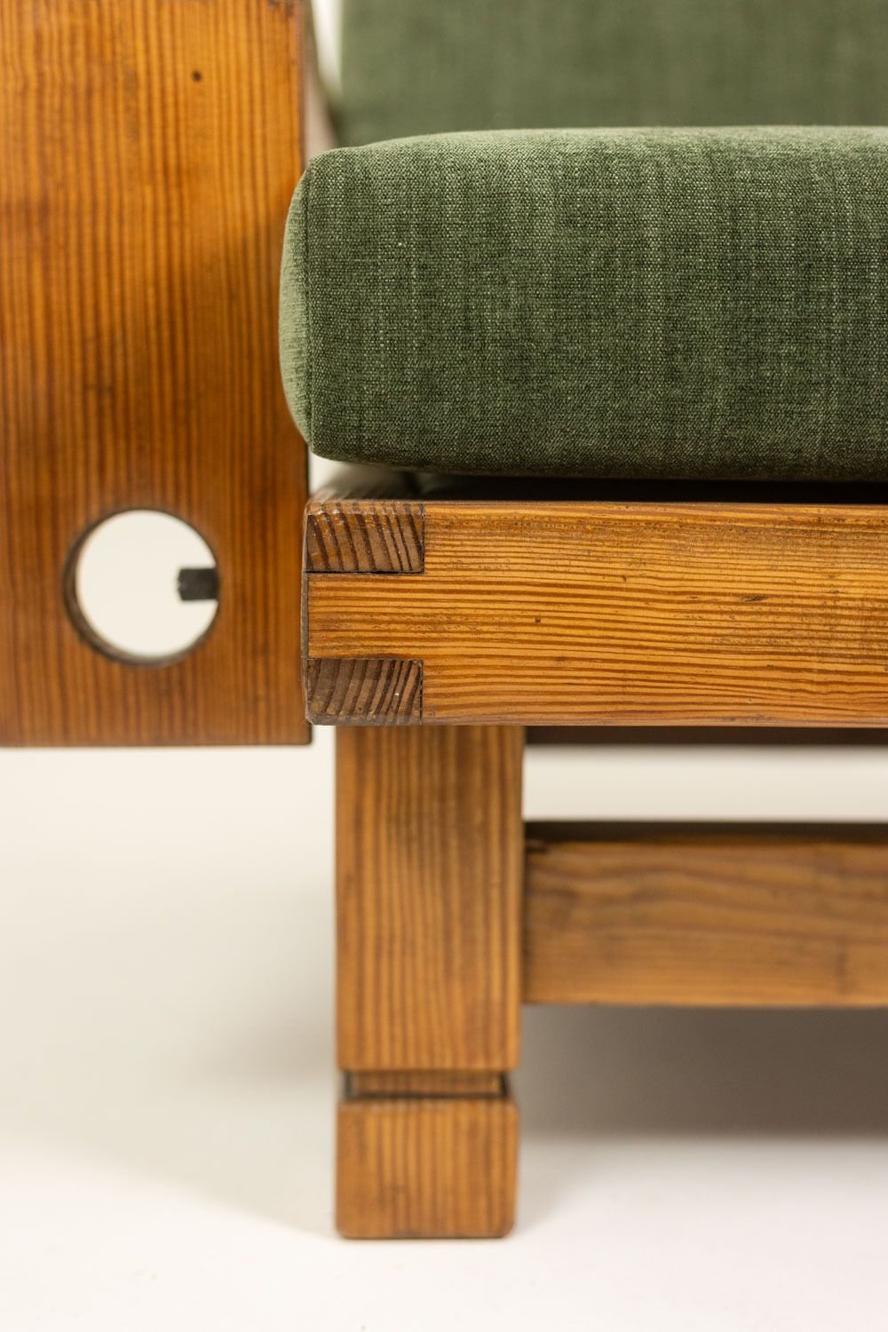 5800.0 Pair Of Modernist Style Armchairs Made Of Pitch Pine. 1960s. photo