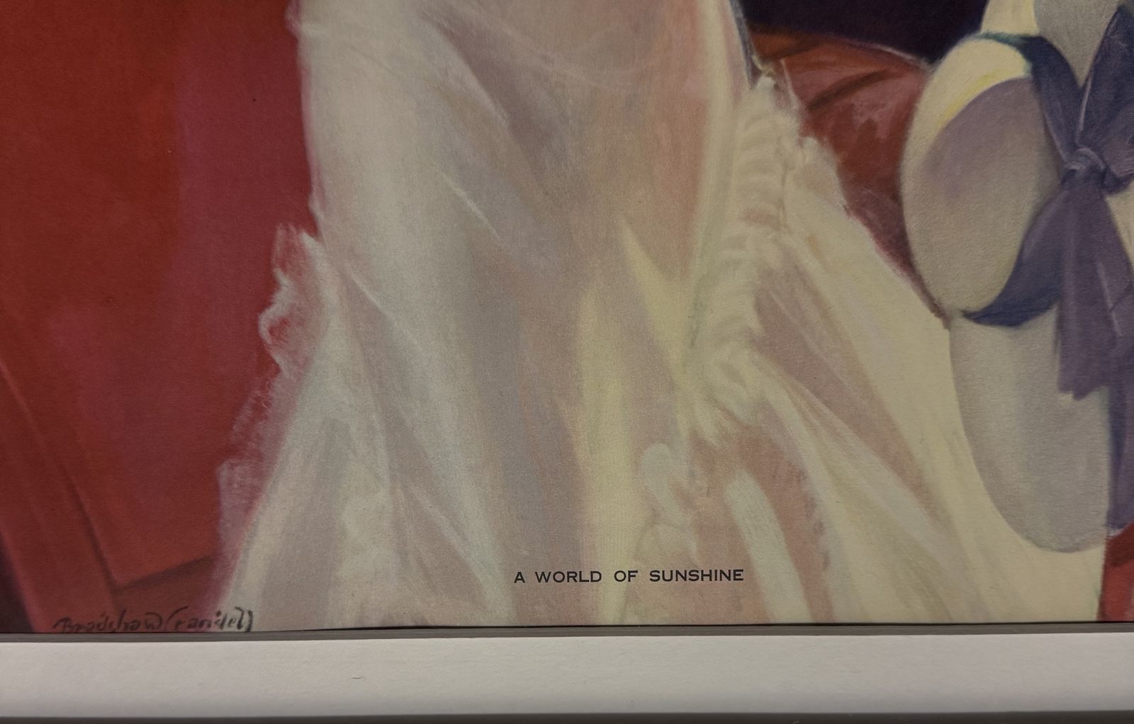 photo for sale 1930s American Lucky Strike Advertising Art Print After Bradshaw Crandell, 'A World Of Sunshine'.