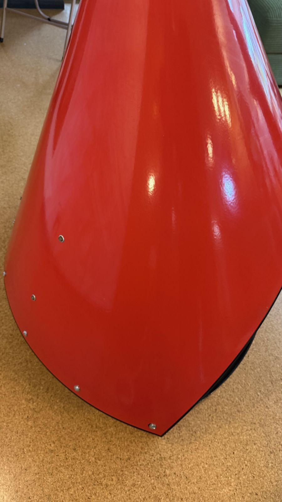 Mid Century Vintage Preway Mfg Cone Fireplace Red Enamel & Steel. photo vintage