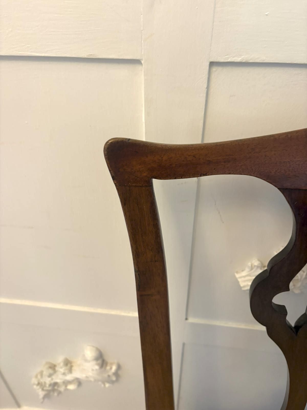 Antique 19th Century Mahogany Side Chairs Pair English photo vintage