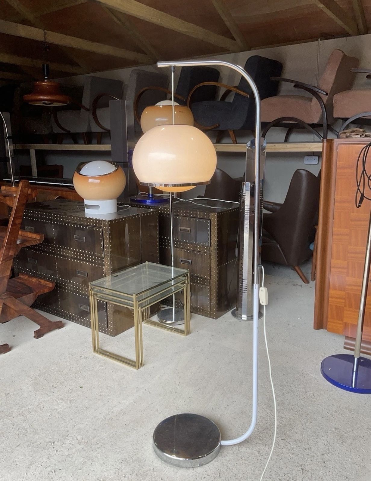 Mid Century Vintage Danish Style Floor Lamp 1970s photo furniture