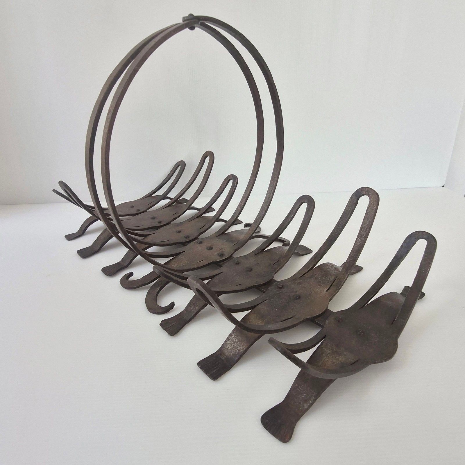 photo vinterior Vintage 1970s Modernist 1970s Metal Book Holder 70s Length 60cm 1970