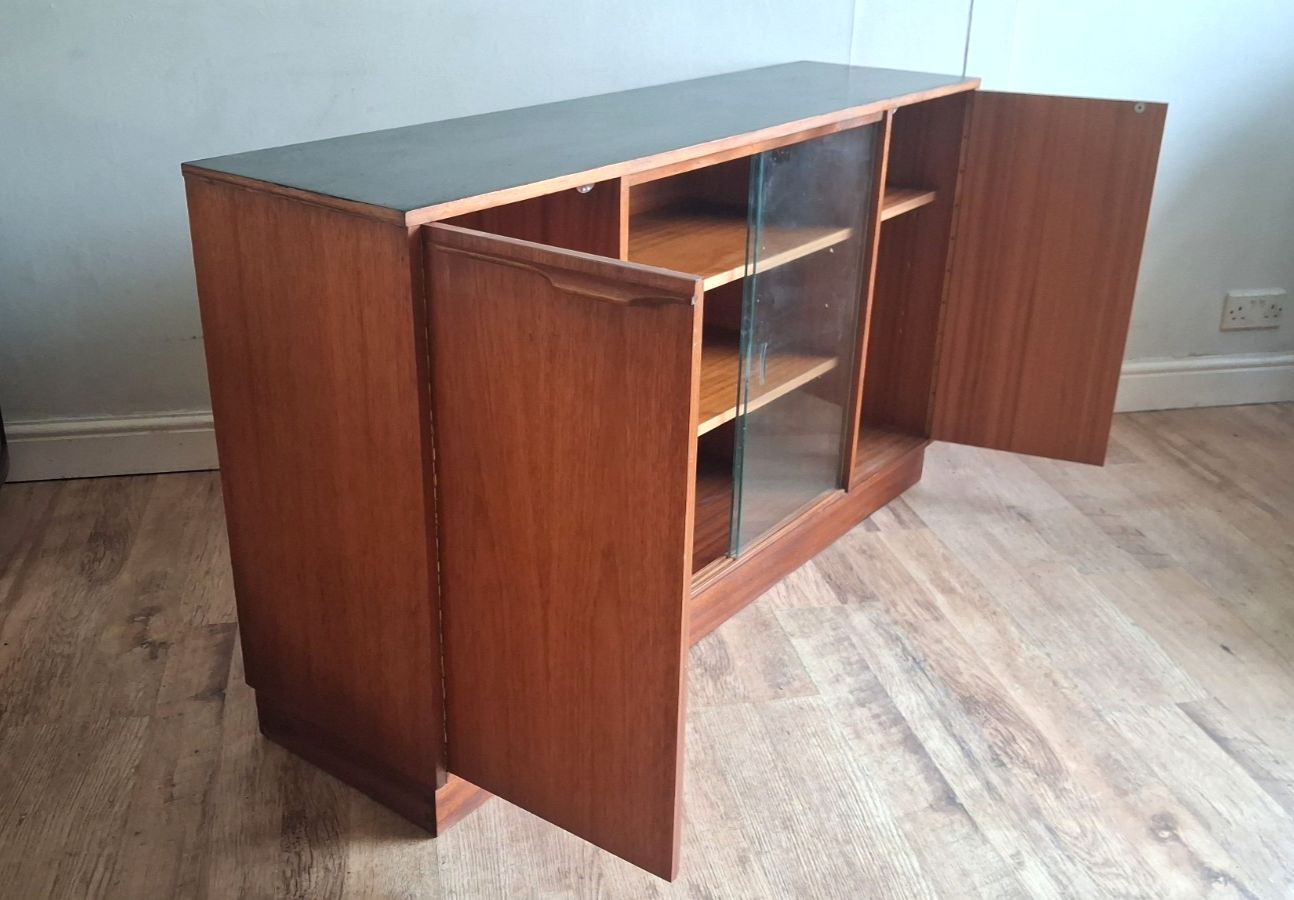 Delightful  1970's Mid Century Teak Drinks/Cocktail Cabinet ,Bookcase,Sideboard photo for sale