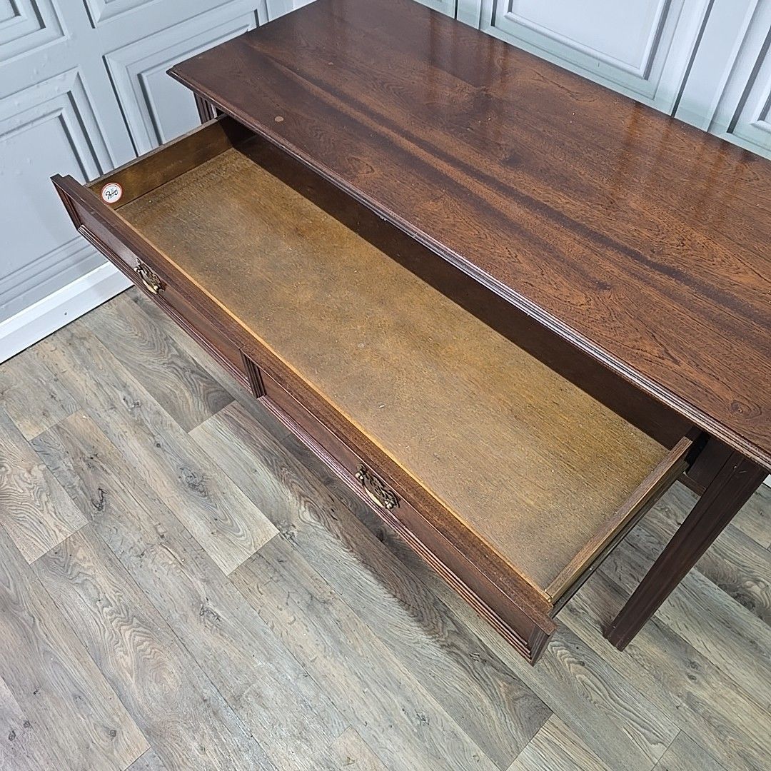 photo vinterior Antique Style Writing Table Console Desk Georgian Mahogany Drawers Wooden