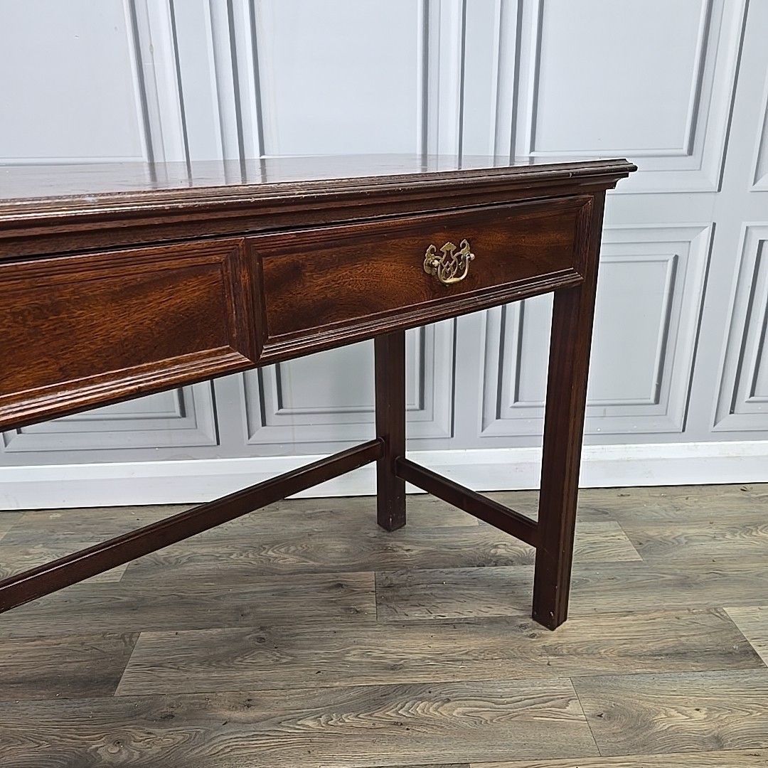 Antique Style Writing Table Console Desk Georgian Mahogany Drawers Wooden photo 220.0