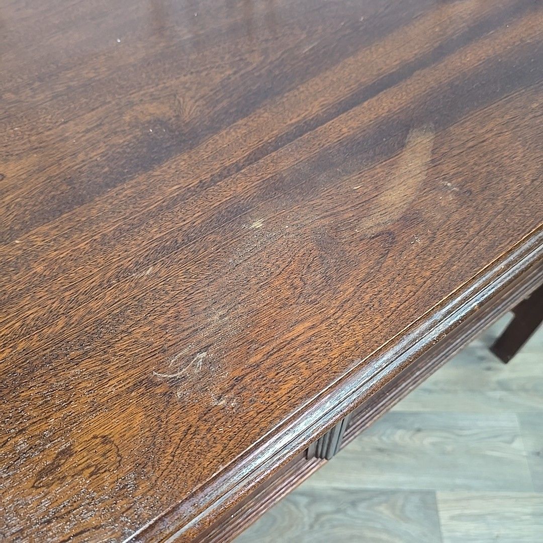 Antique Style Writing Table Console Desk Georgian Mahogany Drawers Wooden photo vintage