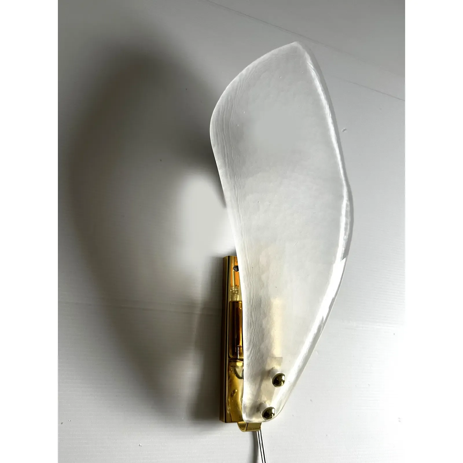 Contemporary Italian Sanded Leaf Murano Glass Wall Sconces – Lot Of 4 Pieces. photo Lighting