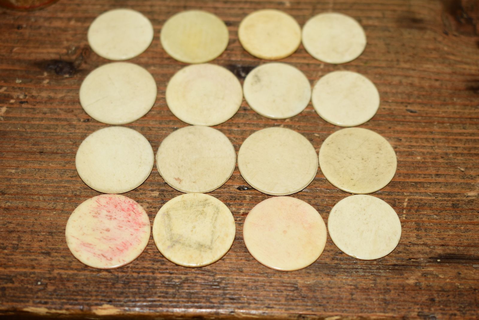 Georgian Tunbridge Ware Treen Pot With 16 Bone Card Counters C1820 Pocket Gaming photo buy