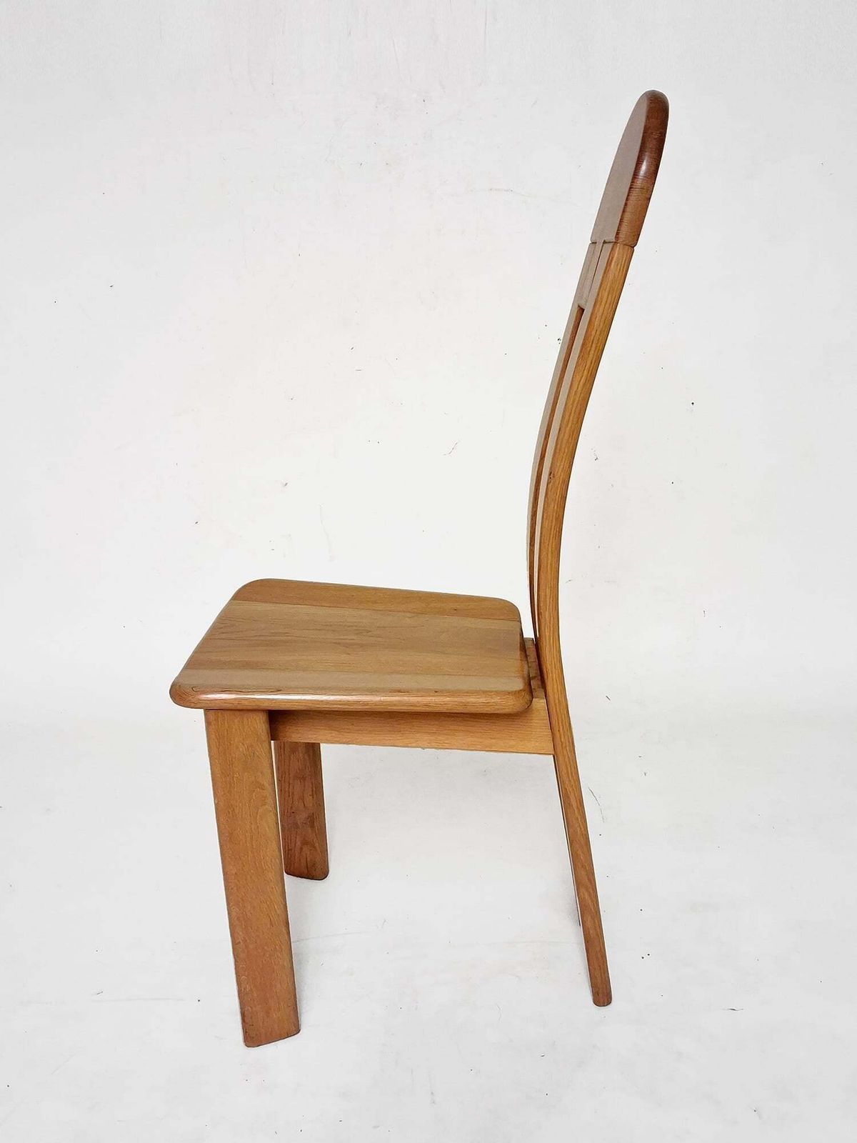 6 X De Puydt Rapsodie Oak Brutalist Dining Chair From The 1970s. photo vinterior