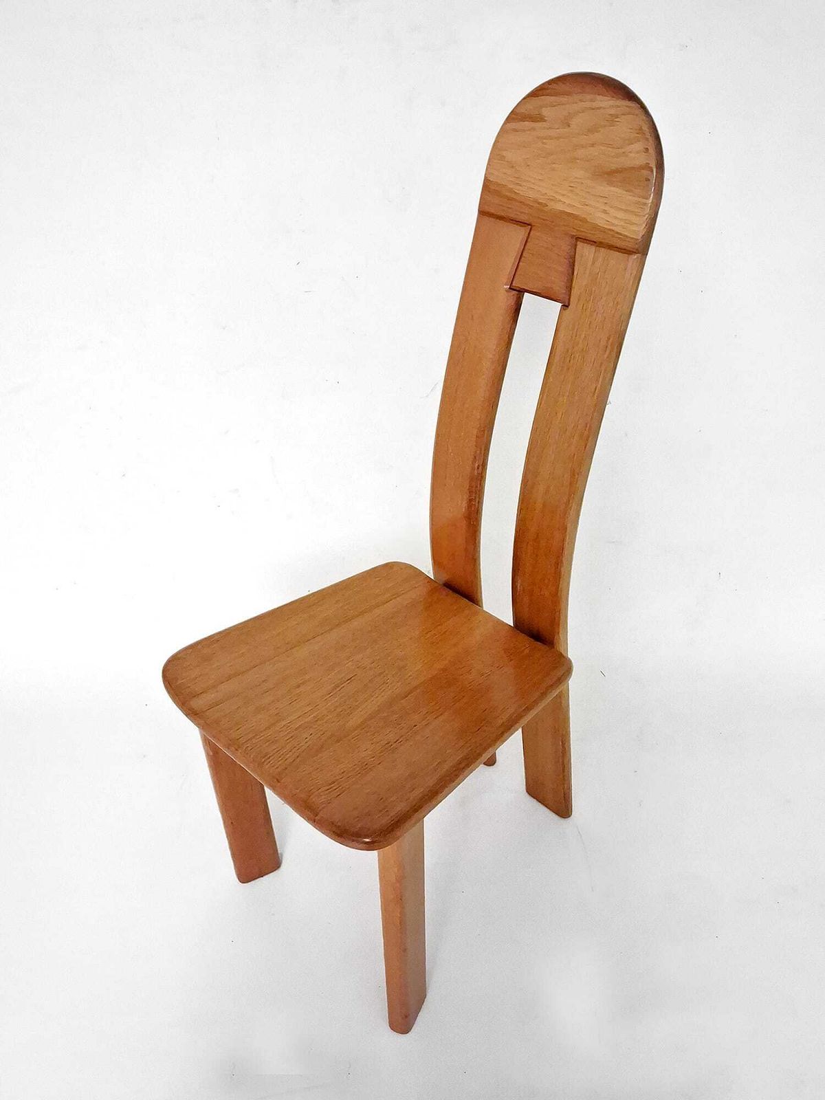 photo furniture 6 X De Puydt Rapsodie Oak Brutalist Dining Chair From The 1970s.