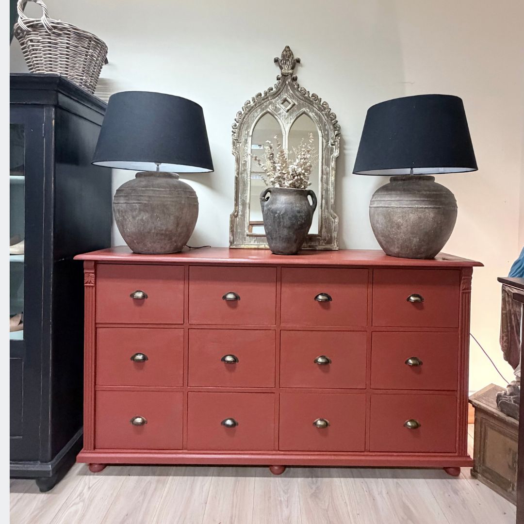 Twelve Drawer Carved Chest Of Drawers — Handmade Solid Wood Storage photo vinterior