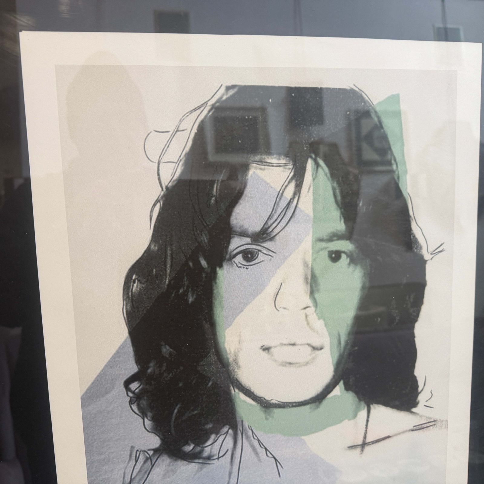 A 21st Century Framed Pop Art Mick Jagger 56/100 Lithograph By Andy Warhol photo furniture