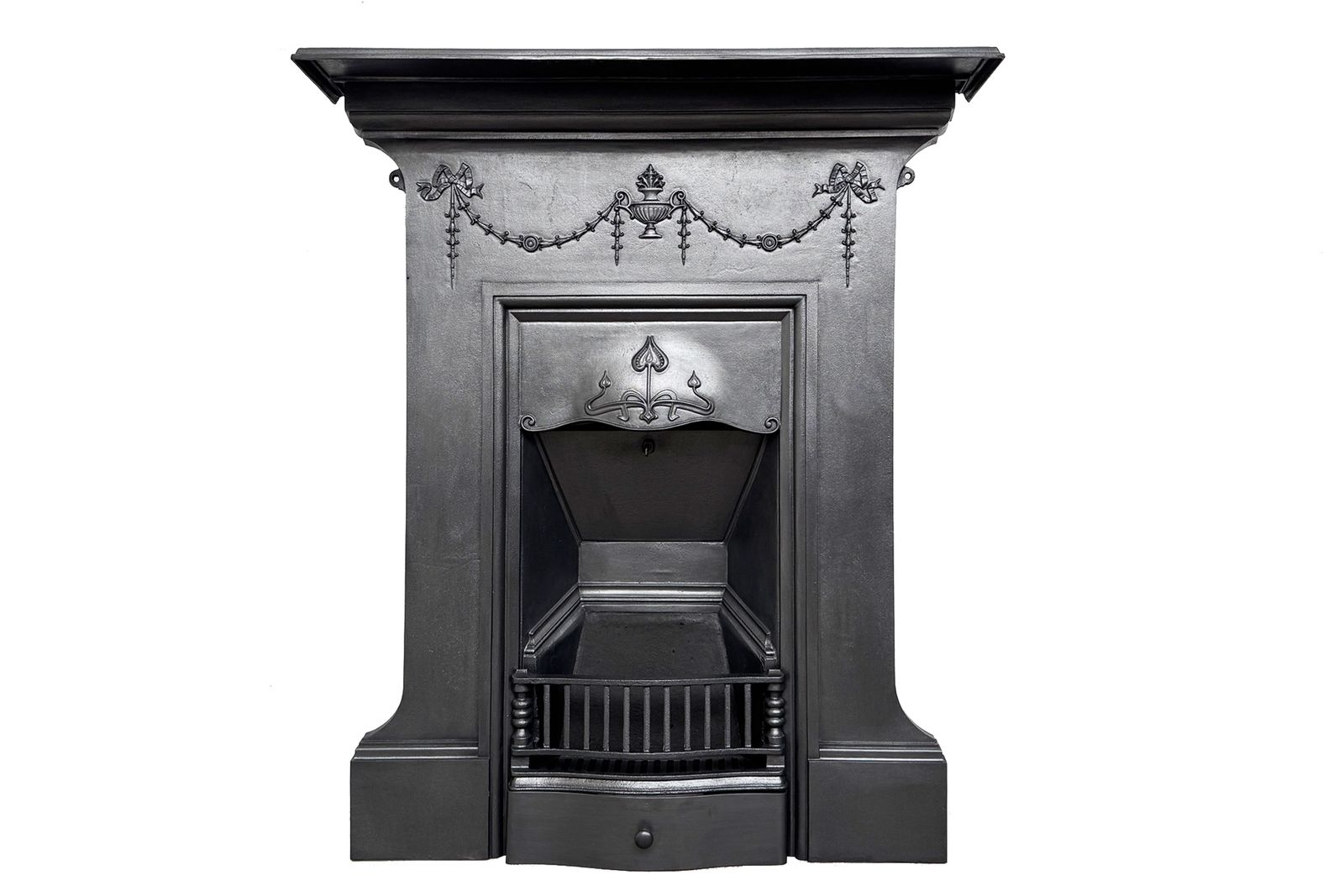 Home Fixtures Antique Edwardian Cast Iron Bedroom Fireplace photo
