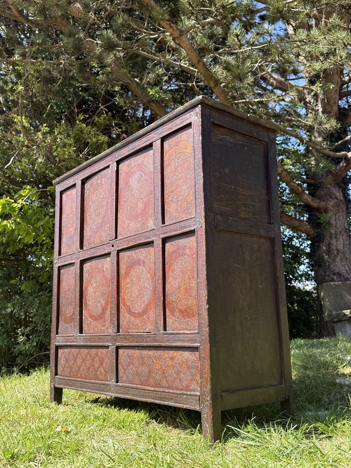 Tibetan Cabinet Antique Tibet Handmade Oriental Sideboard Console photo buy