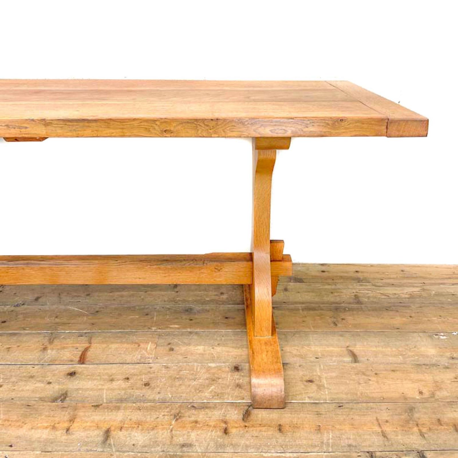 Early 20th Century Pale Oak Dining Table | Antique Furniture | Antique Kitchen Table | Antique Oak Table (M 2604) photo for sale