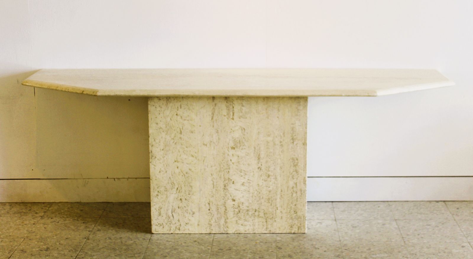 Travertine Console Made In Italy In The 70s photo vinterior