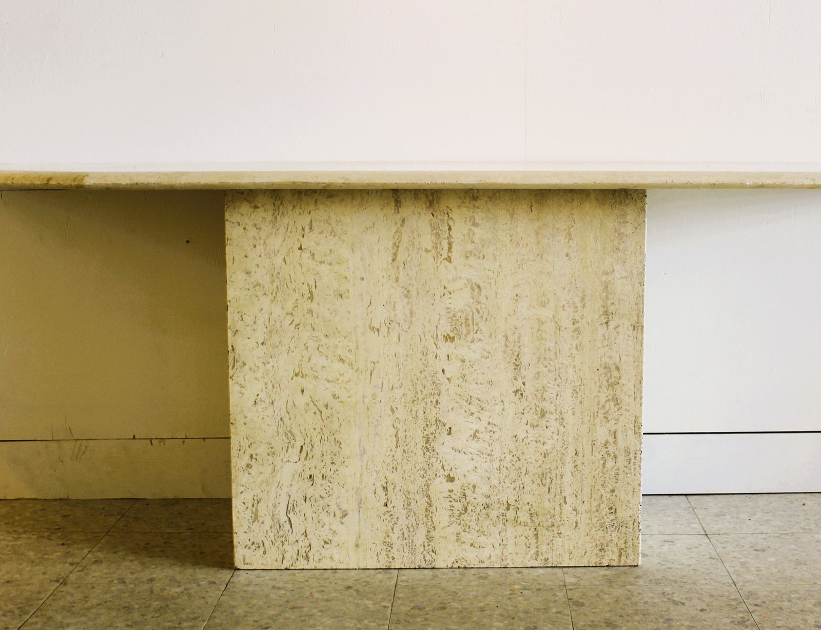 Travertine Console Made In Italy In The 70s photo vintage