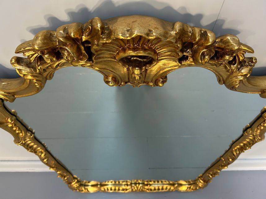 Asnaghi Carved Wood Gilt Wall Mirror photo Home Decor
