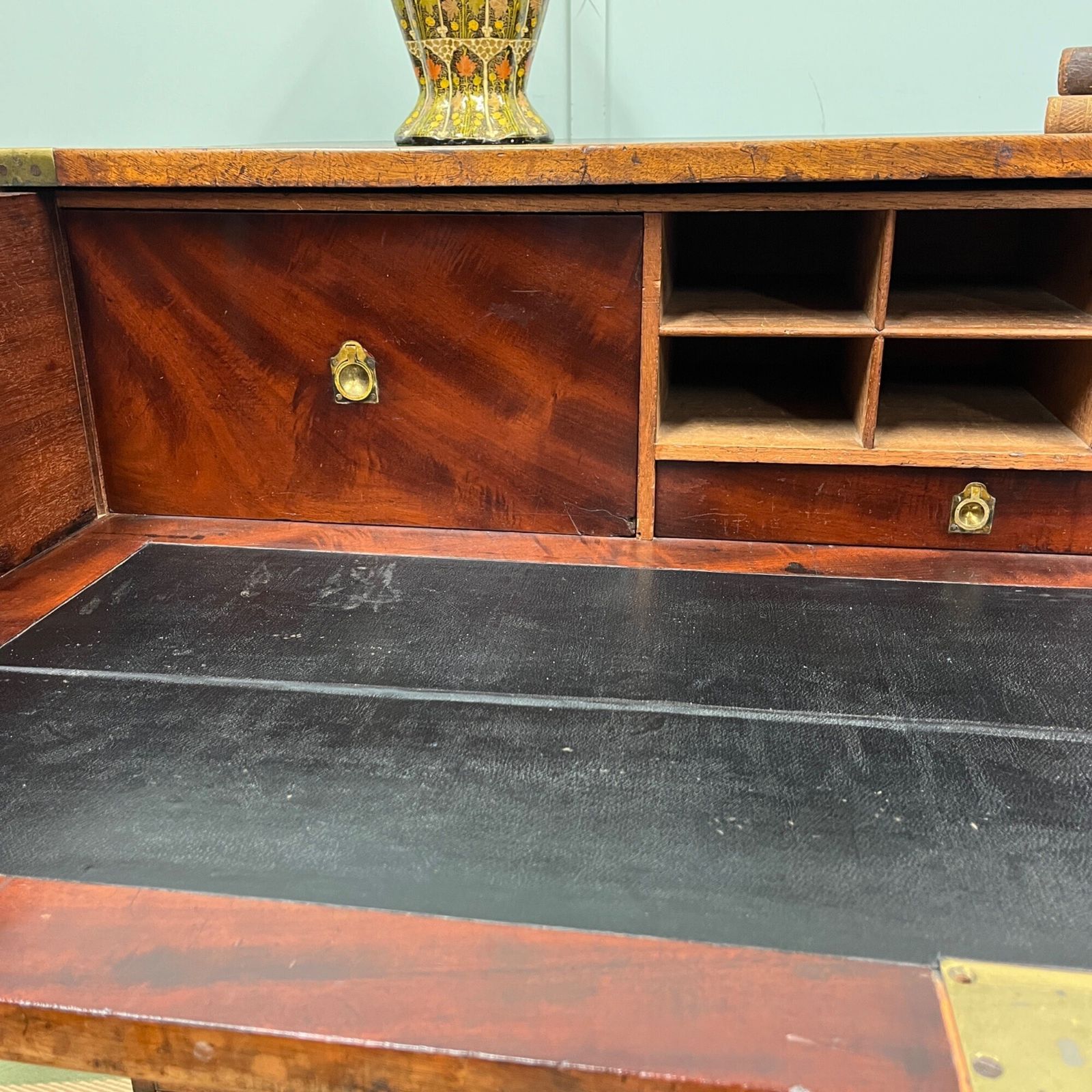 19th Century Campaign Secretarie Chest Of Drawers photo for sale
