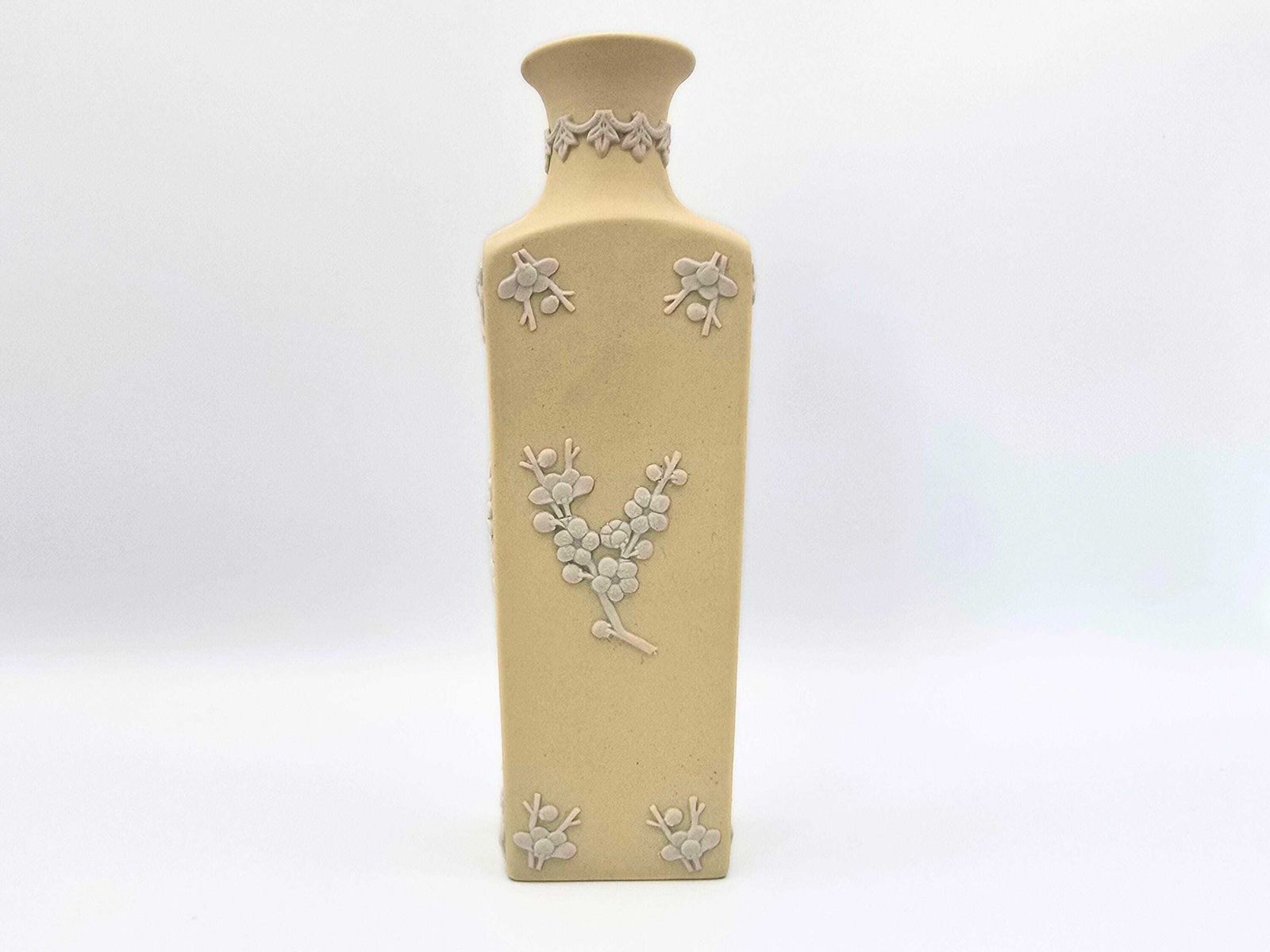 Wedgwood Primrose Yellow Jasperware Rectangular Bud Vase