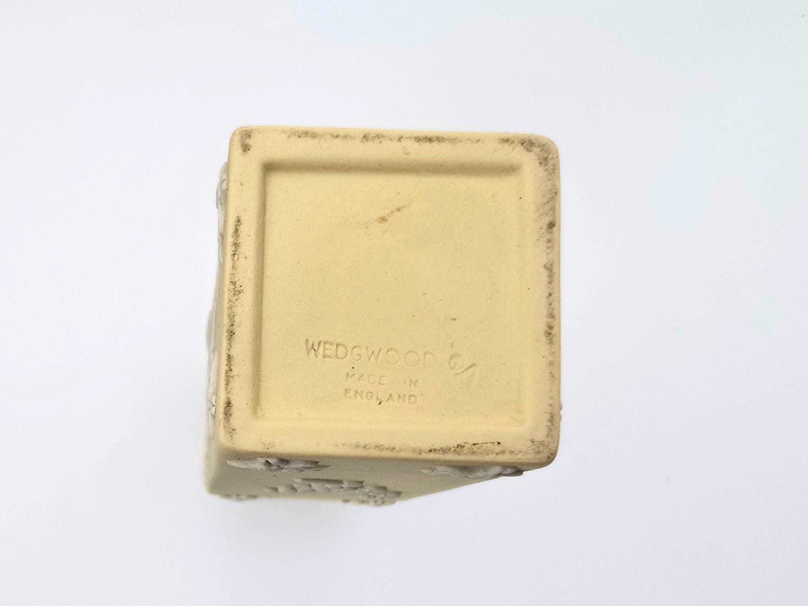 Wedgwood Primrose Yellow Jasperware Rectangular Bud Vase photo buy