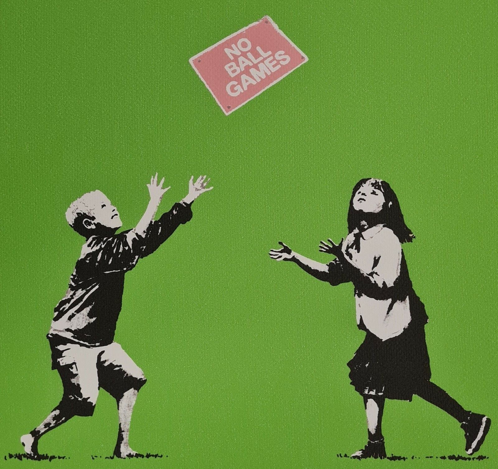Banksy * No Juegos De Pelota * 50x35 Cm * Litografía * Limitada # 48/60 photo for sale