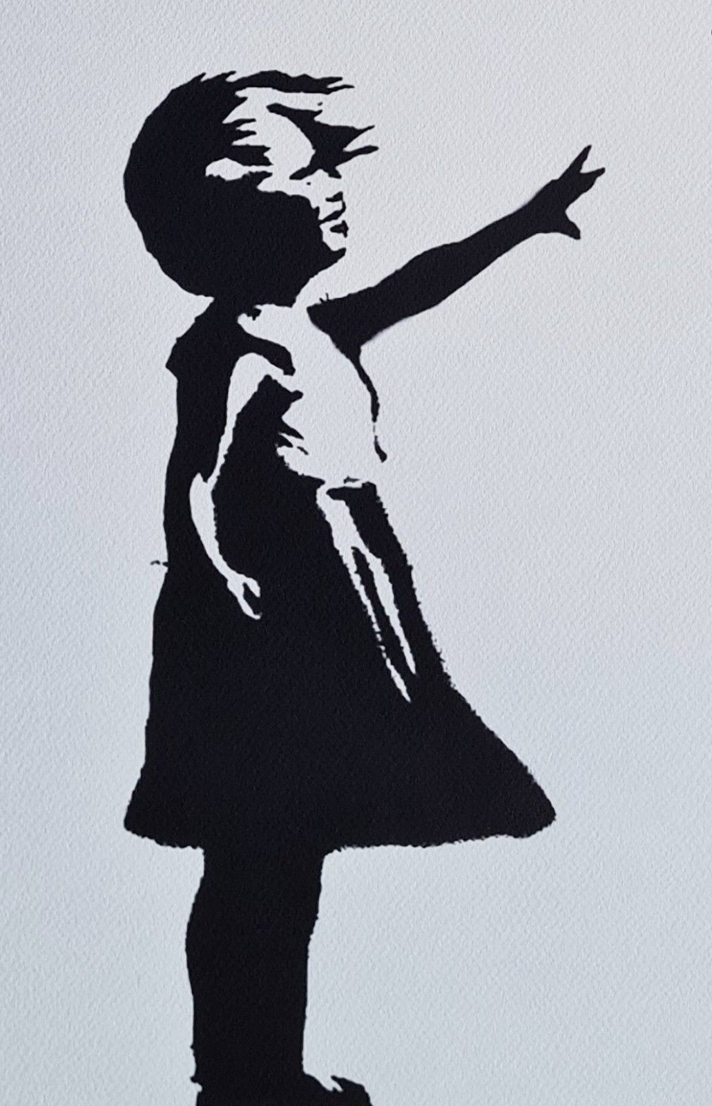 Banksy Girl Con Globo 50 X 40cm Litografía Artística Limitada #45/600 photo for sale