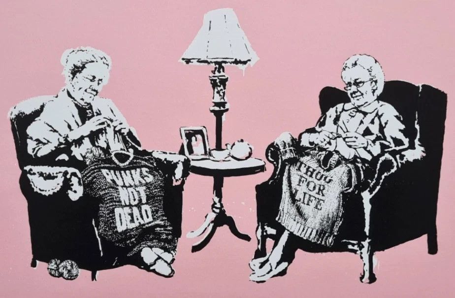 Banksy * Grannies * 50 X 35 Cm * Lithografie * Kunstdruck * Limitiert # 61/150 photo for sale