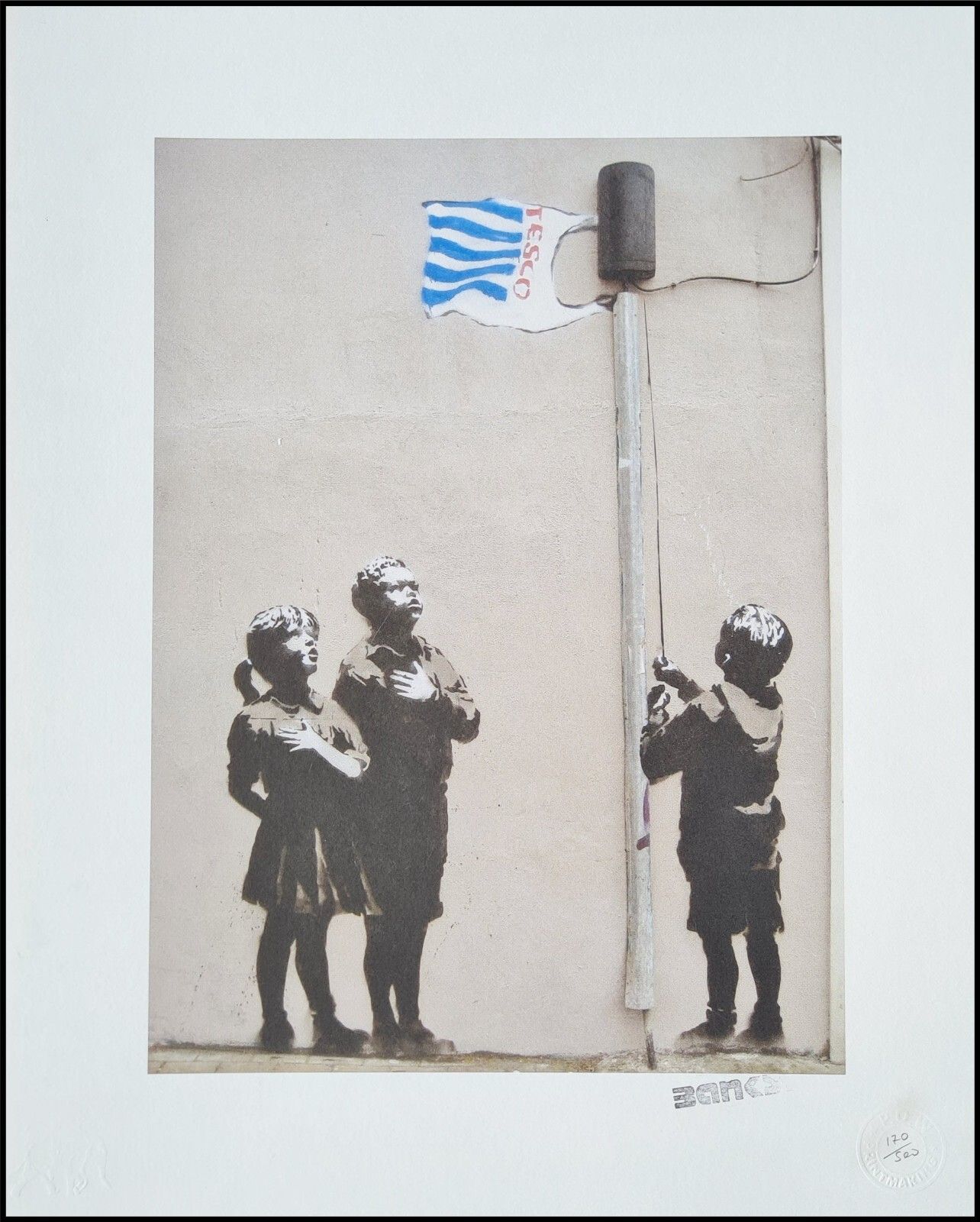 Banksy *Very Little Helps* 50 X 40 Cm*Lithografie*Kunstdruck*Limitiert # 170/500