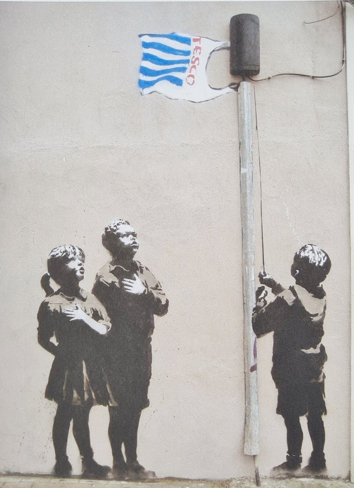 Banksy *Very Little Helps* 50 X 40 Cm*Lithografie*Kunstdruck*Limitiert # 170/500 photo furniture