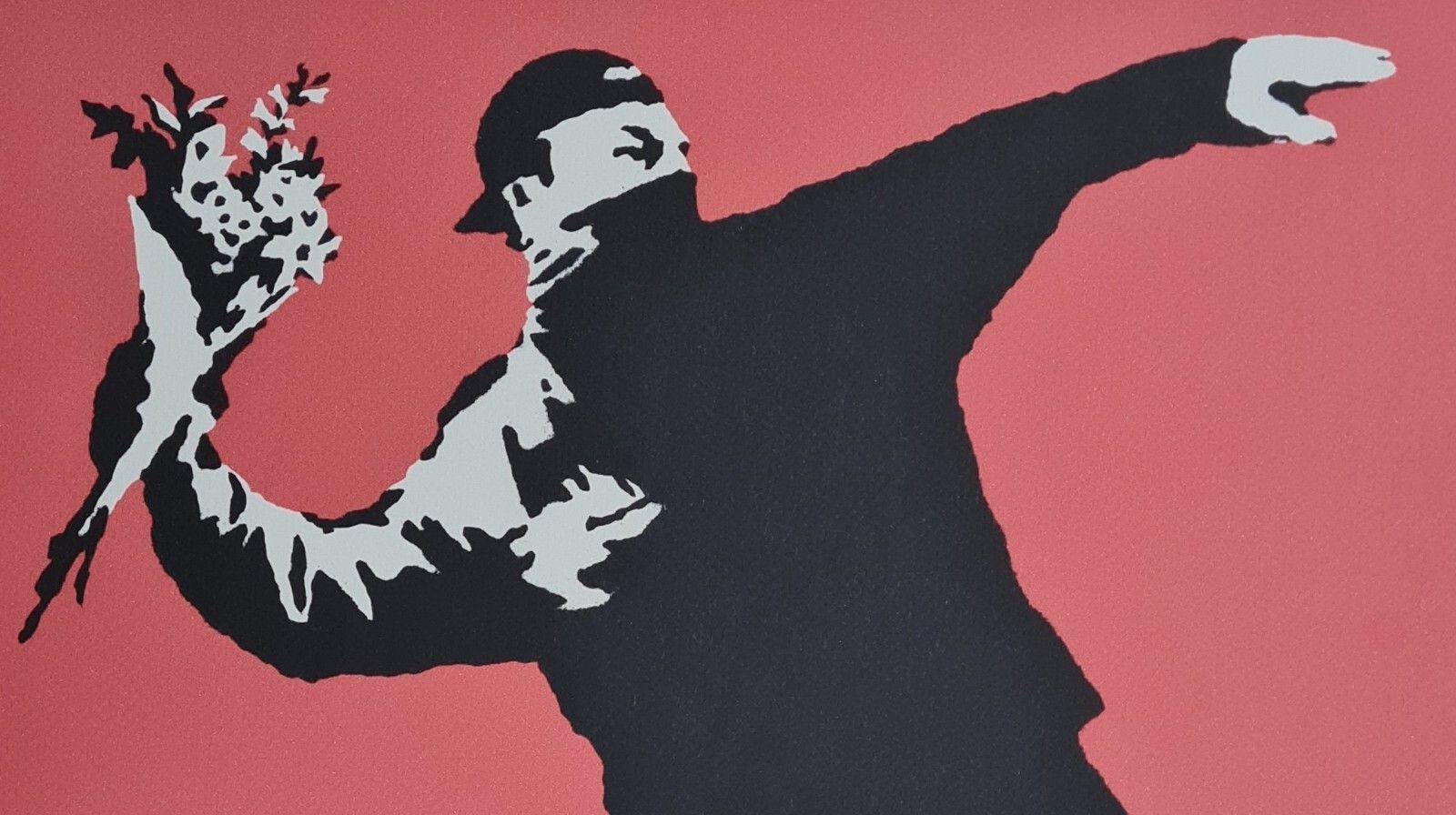 Banksy * Love Is In The Air * 50 X 35 Cm * Lithografie * Limitiert # XX/60 photo for sale